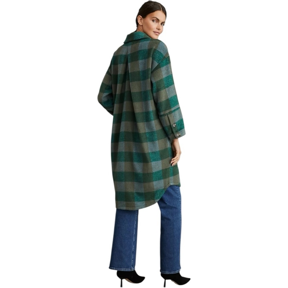 NWOT Anthropologie Pilcro Plaid Preppy boho Jacket Comfy Wool Blend Size Small - Picture 4 of 15